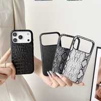 Étui de téléphone en cuir PU gaufré pour iPhone 16e, Housse de protection antichoc, antidérapante et anti-traces de doigts