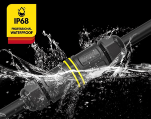 Durable IP68 Cable Industrial a prueba de agua Adaptador de corriente circular de <span class=keywords><strong>3</strong></span> pines Iluminación LED Conector bidireccional Cobre para iluminación de jardín - Product Image 6