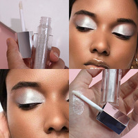 Haute Qualité Satin Finition Liquide Ombre À Paupières Maquillage Marque Privée Étanche Glitter Fard À Paupières Palette Lumière Peau Ton En Gros