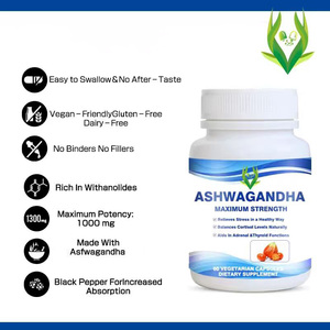 แคปซูลอัชวาคันธาธรรมชาติ 100% สำหรับผู้ใหญ่ ช่วยลดความเครียด ปรับสมดุลคอร์ติโซล ฟื้นฟูกล้ามเนื้อ ช่วยการนอนหลับ เสริมสร้างพลังงาน (OEM ODM) - Product Image 6