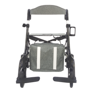 フットレスト付き高齢者大人用2 in 1ローラーウォーカー & トランスポート車椅子、軽量折りたたみ式ローリングウォーカー - Product Image 3