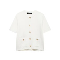 Gran oferta, cárdigan de verano para mujer, cárdigan de estilo europeo y americano, cárdigan ajustado de manga corta para mujer