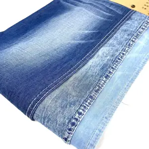 Cru lavado ourela de malha algodão denim jean tecido fabricação estoque lote alta qualidade stretch denim tecido preços por atacado