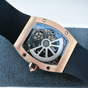 Reloj Cronógrafo de Titanio Dorado en Forma de Barril, con Cristal de Zafiro Multinivel, Movimiento Ultrafino, para Hombre - Product Image 5