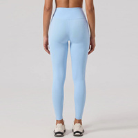 Legging femme taille haute uni avec logo personnalisé, pantalon de yoga pleine longueur, respirant, écologique, séchage rapide, extensible, grandes tailles