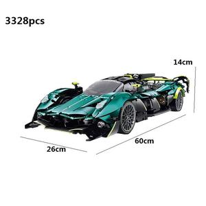 Guly 10658 1:8 <span class=keywords><strong>Utopia</strong></span> Super Car, Bloques de Construcción de Modelos de Autos de Carreras, Juguetes MOC, 3328 Piezas, Juego de Bloques de Ladrillos para Niños, Regalo de Navidad - Product Image 6