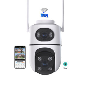 Regis 6MP Wifi ip <span class=keywords><strong>camera</strong></span> ngoài trời an ninh CCTV Ống kính kép tự động theo dõi tầm nhìn ban đêm âm thanh hai chiều đám mây icsee csecurcam tính năng - Product Image 1
