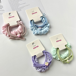 Juego de Lazos para el Cabello Xinyue, Bandas Elásticas de Nailon para Cola de Caballo, Rosa, Azul, Morado, Verde, Paquete de 3, Uso Diario, Alta Elasticidad - Product Image 4