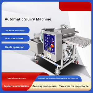 Machines de fabrication de boulettes de <span class=keywords><strong>viande</strong></span> entièrement automatiques Tour de pommes de terre aubergine à racine de lotus enrobant la ligne de friture de son de <span class=keywords><strong>viande</strong></span> croustillante - Product Image 6