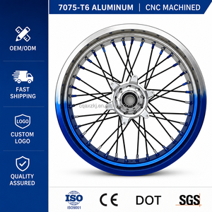 Juego de Ruedas Supermoto de 17 Pulgadas, Llantas Bicolor, Bujes Azules, Aleación de Aluminio, para Motocicletas YZ YZF YZX <span class=keywords><strong>125</strong></span> 250 450 2003-2024 - Product Image 2