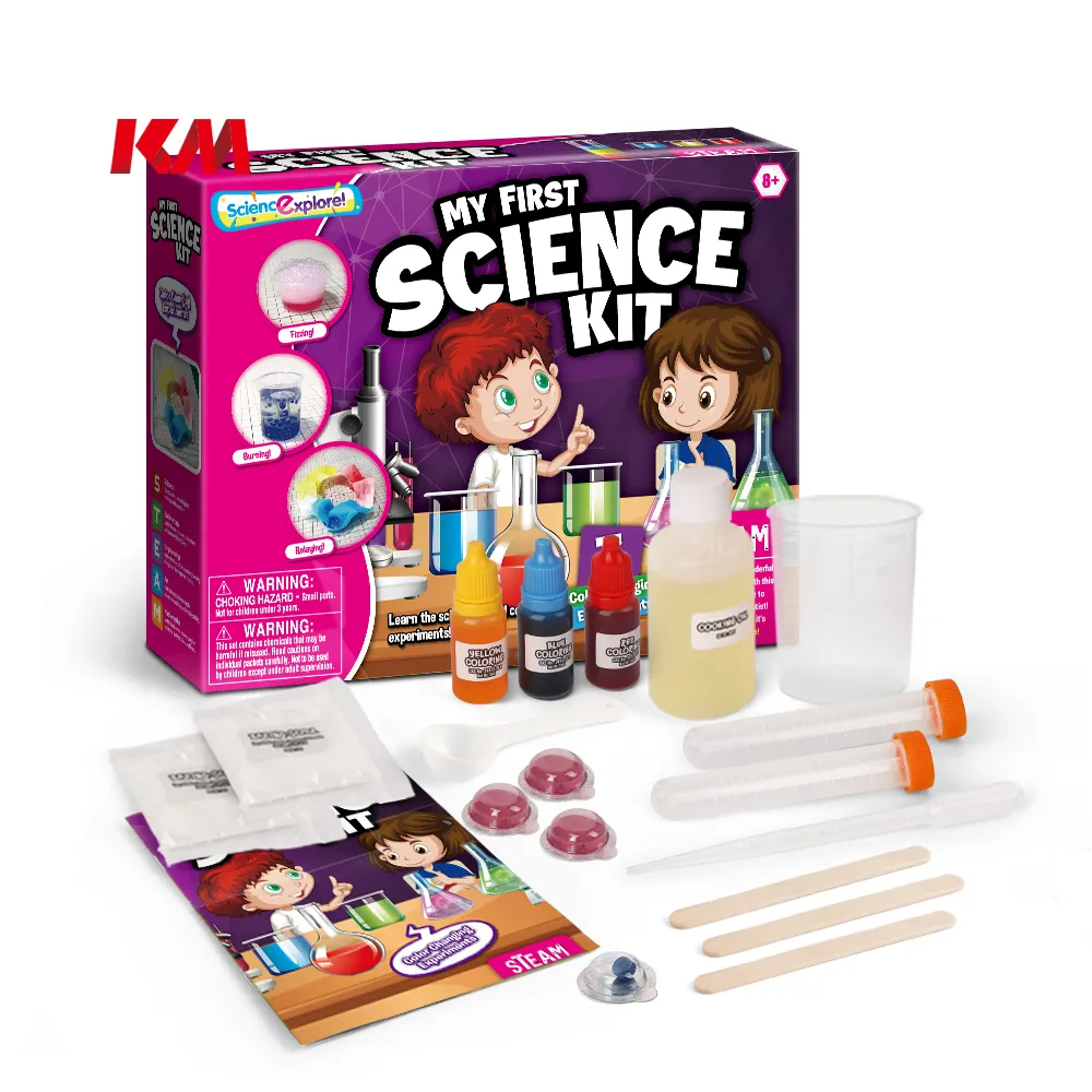 Kid Educational Gift Toy Learning More Science Knowledge Diy Funny Color Text Science Kit Color Change Experiment