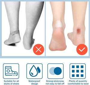 100 Pansements Hydrocolloïdes pour Ampoules, Coussinets Adhésifs Imperméables en Gel pour Talons, Protection des Pieds et des Orteils - Product Image 3