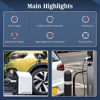 Câbles de chargeur EV FIisher Type2 Lec 62196-2, prise 32A avec câble triphasé de 5 mètres
