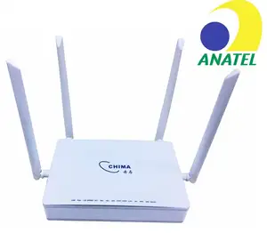 router wi-fi porta de fibra Suppliers-Wi-fi banda dupla ac 4 gigabyte, portas de rede + 2 fxs porta de telefone + 1200m wifi gpon ont onu roteador de rede ótica de fibra
