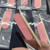 Kit de herramientas de lima de uñas de doble cara, juego de dos piezas con tiras de pulido para uñas postizas, suministros para uñas