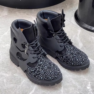 Luxury Designer Famous Brand Shoes Men Boots Fashion Design Walking Ankle Leather Boots Men Nubuck Leather Leather Boots for Men - Product Image 3
