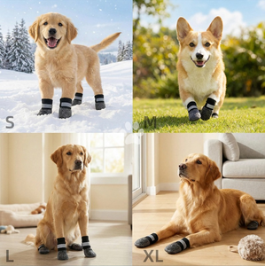 Protections durables pour pattes de chien, chaussettes anti-rayures pour animaux de compagnie, bottes pour chien avec semelle <span class=keywords><strong>en</strong></span> caoutchouc imperméable pour sols durs, lavables, pour grandes races - Product Image 4