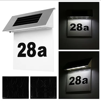 LED étanche à énergie solaire adresse signe lumière lampe solaire extérieure pour porte d'hôtel de maison