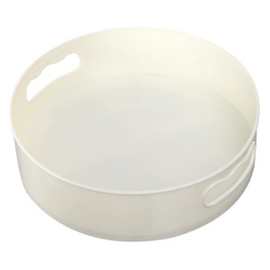 Plastic Lazy Susan Turntable Cabinets Fridge Food Storage Bin with Handles -Rotating Organizer for Spices, Condiments,Cosmetics