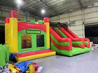 Structure gonflable combinée avec toboggan et château gonflable pour extérieur, pour enfants et adultes, certifiée CE, 10 personnes
