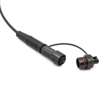 Kabel Optik Mini Mtp/mpo h Tahan Air IP67 5g yang Ditingkatkan untuk Luar Ruangan, Konektor Kabel Serat Optik yang Diperkeras, Kabel Serat Optik