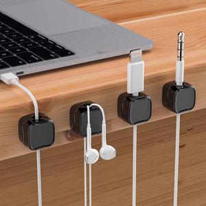 Magnetic Cable Clip Adjustable Cord Holder Under Desk Organizing Cable Management <b>Wire</b> Organizer Cable Holder for Wall and Table - Product Image 4