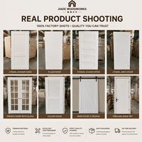 Porte intérieure en bois massif à 3 panneaux, style Shaker, en MDF/HDF, apprêtée blanche, pour projets d'appartements et de maisons
