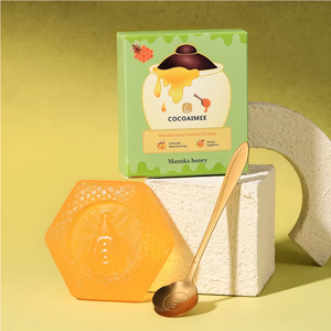Manuka Honey Whitening Moisturizing Hand Soap with Shea Butter for Sensitive &amp; <strong>Dry</strong> Skin Handmade <strong>Bar</strong> Soap - Product Image 3