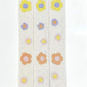 49 pouces de long perlé <span class=keywords><strong>marguerite</strong></span> fleurs ceinture sac à main à la mode or matériel week-end Concert filles voyage sacs à main blanc arc-en-ciel sac sac cintre - Product Image 1