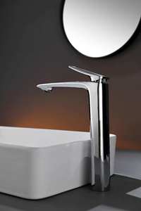 Đòn bẩy duy nhất Brass boong-Mount lưu vực vòi cao/Ngắn chống giật gân nóng/lạnh Mixer dịu dàng rửa tay cho phòng tắm gốm - Product Image 3