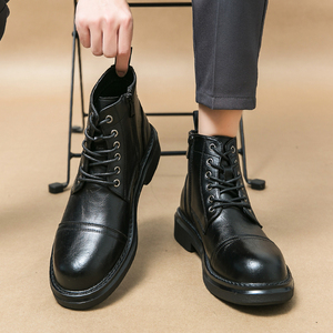 Bottes noires élégantes à lacets, montantes, durables et abordables, trè<span class=keywords><strong>s</strong></span> prisées par les designers - Product Image 6
