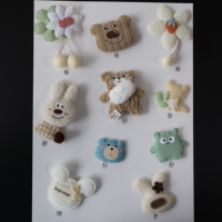 Patchs brodés 3D personnalisés, motifs floraux et de dessins animés mignons, appliques en feutre non tissé rembourrées faites à la main, à coudre sur vêtements et accessoires de chapeaux