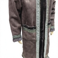 CCY Thobe d'hiver personnalisé pour hommes arabes, style Eid, avec capuche, en fausse fourrure, daim et suède, type Bisht Koweïtien, de luxe, avec poche Farwa