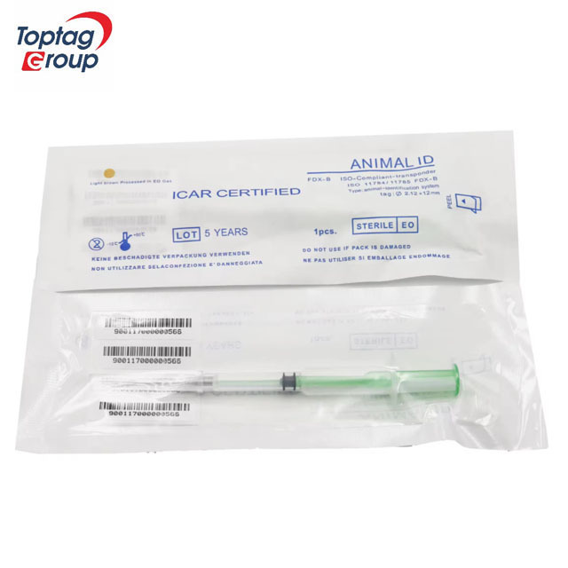 Pet RFID Microchip Syringe 134.2kHz ISO11784/5 FDX-B Sterile Animal ID Chip Universal Compatibility & Pain-free Injection