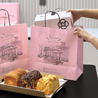 Sacs en papier kraft brun personnalisés avec logo, écologiques, recyclables, sacs à emporter de luxe pour sushis, lait, sandwichs, boulangerie