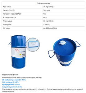 BYK-P YD-128 Agente Dispersante para Resinas Epoxi, Acrílicas y de Poliuretano, 40% de Substancia Activa, Valor Ácido <span class=keywords><strong>30</strong></span> mg <span class=keywords><strong>KOH</strong></span>/g, Densidad - Product Image 3
