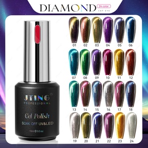 JTING Collection de vernis à ongles gel effet œil de chat diamant coloré, 24 couleurs, avec nuancier de présentation au design unique, best-seller - Product Image 4