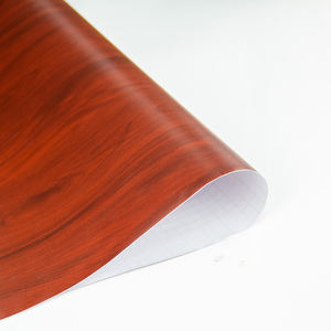 Papier peint auto-adhésif moderne à motif géométrique, grain de <span class=keywords><strong>bois</strong></span> rouge, antistatique, imperméable, résistant à l'humidité et aux moisissures, pour écoles - Product Image 2