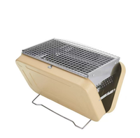 Grille de barbecue, barbecue portable au charbon de bois pour brochettes, petit réchaud de barbecue extérieur en acier inoxydable pour le camping et la maison