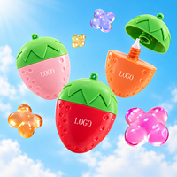 Flacon souple vide de 50 ml en PP/HDPE, forme fraise, personnalisable avec logo, idéal pour crème solaire et crème pour enfants