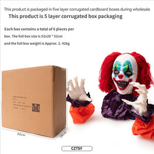 Decoración de Halloween: Payaso Eléctrico de Inducción para Insertar en el Suelo, Ambiente de Terror para Casa Embrujada, Habitación Secreta, Patio - Product Image 6