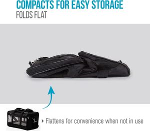 Sac de transport pour chat de haute qualité, en cuir durable, imprimé Oxford, avec fermeture éclair, respectueux de l'environnement, approuvé par les compagnies aériennes, pour les voyages - Product Image 4