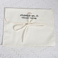 Kantong Debu Berbahan Katun Twill dengan Logo Custom, Kemasan Amplop Berflap, Dapat Didaur Ulang, untuk Menyimpan Dompet, Pakaian, Ekstensi Rambut
