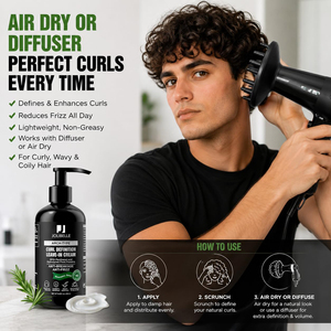 <span class=keywords><strong>Crème</strong></span> Définissante pour Boucles <span class=keywords><strong>Homme</strong></span> Marque Blanche au Beurre de Karité, Huile d'Argan et Aloe Vera – Anti-Frisottis Légère pour Cheveux Bouclés et Ondulés - Product Image 5