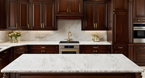 FREE SAMPLE 100% Vietnam Artificial Quartz Fantasy Calacatta Big Slab Modern Hotel Kitchen Bathroom Vanity Top Countertop - Product Image 6