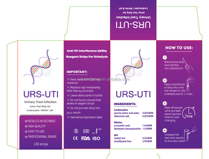 맞춤형 <span class=keywords><strong>UTI</strong></span> 테스트 스트립, 질산염, PH, 백혈구 검사 URS-<span class=keywords><strong>UTI</strong></span> 소변 계량봉 - Product Image 4