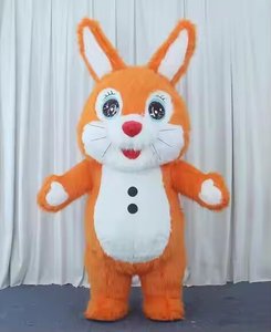 Mascotte de <span class=keywords><strong>lapin</strong></span> gonflable de Pâques Ensemble de <span class=keywords><strong>lapin</strong></span> de fête d'événement pour adultes Costume de luxe - Product Image 5