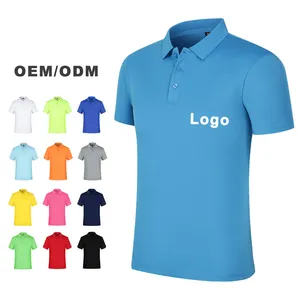 Polo de Golf pour hommes, taille Plus, Logo personnalisé, 100% Polyester, T-shirt vierge, Sublimation, coupe à sec