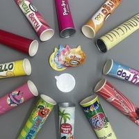 Tube d'emballage en papier kraft personnalisé de 110 ml pour gelée, crème glacée, bâtonnets glacés, Calippo, avec couvercle anti-fuite et design imprimé