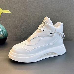 Chaussures de sport décontractées pour hommes à lacets, toutes saisons, respirantes, légères, imperméables, en cuir, à semelle épaisse, pour l'été - Product Image 5